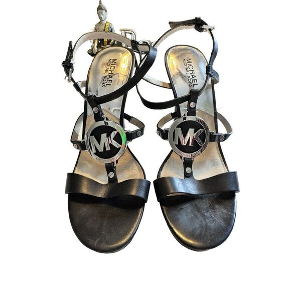 Michael Kors 5inch black and silver heals size 8.5 - Picture 2 of 6